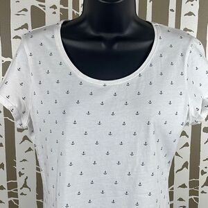 H&M Anchor Print T-Shirt L